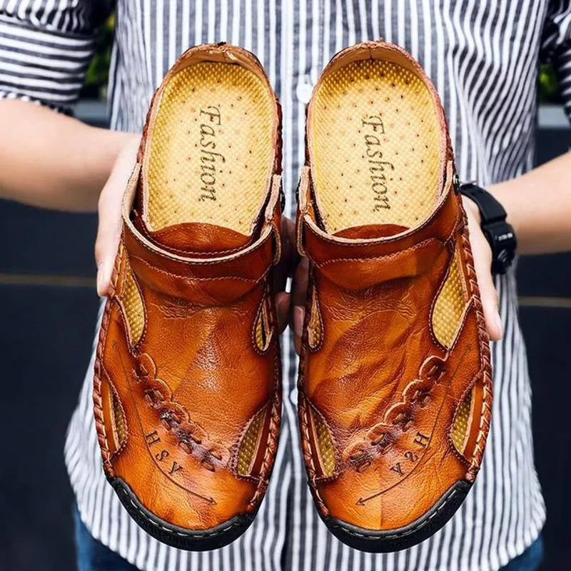 Men's Casual Breathable Handmade Leather Sandals