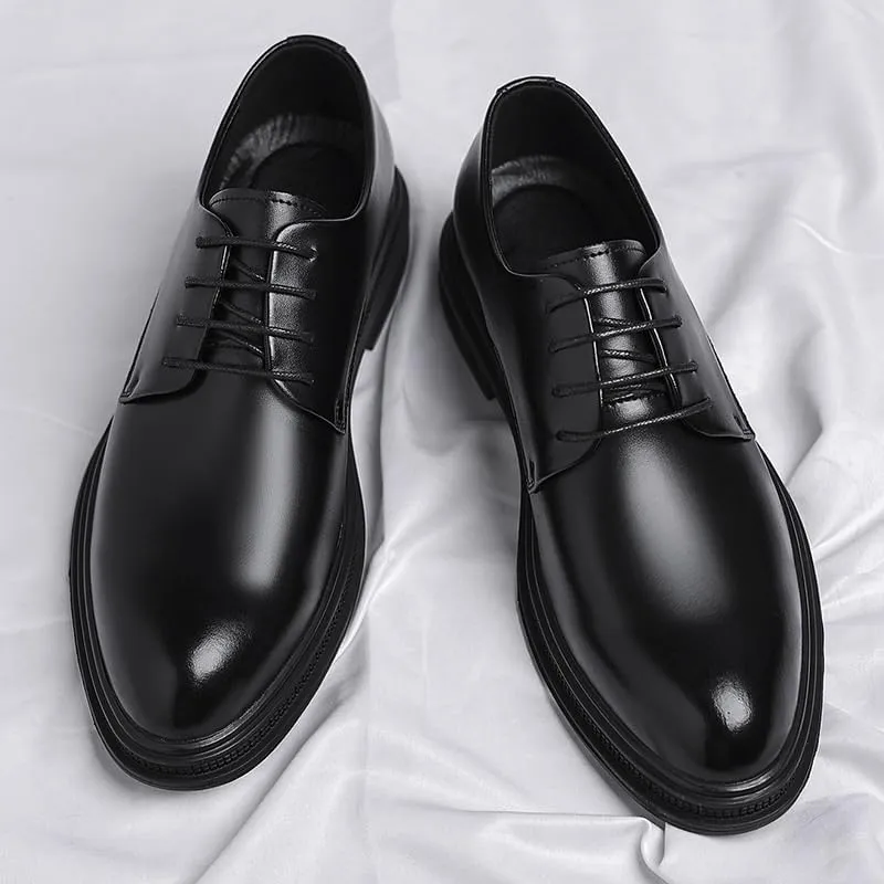 Men's Comfort Retro Dress Shoes Men Patent Leather Lace Up Classic Tuxedo Walking Formal Oxfords Shoes Mens Business Loafers