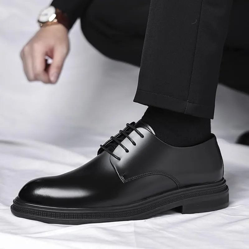 Men's Comfort Retro Dress Shoes Men Patent Leather Lace Up Classic Tuxedo Walking Formal Oxfords Shoes Mens Business Loafers