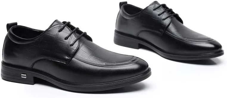 Mens Oxfords Shoes Pointed Toe Business Wingtip Lace Up Dress Shoes Trends Pointed Toe Shiny Patent Leather Casual Party Shoes