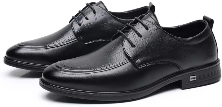 Mens Oxfords Shoes Pointed Toe Business Wingtip Lace Up Dress Shoes Trends Pointed Toe Shiny Patent Leather Casual Party Shoes