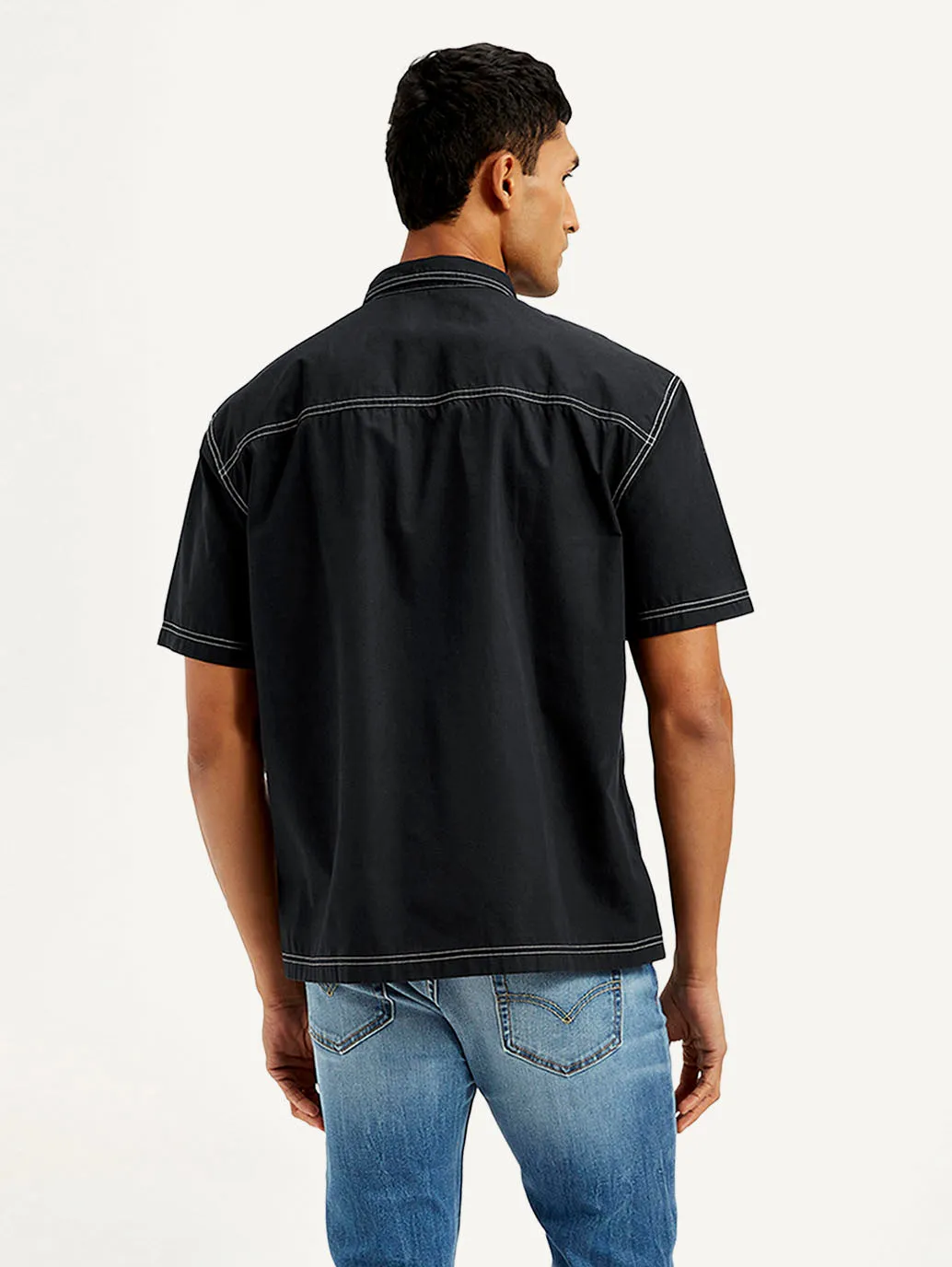 Men's Solid Relaxed Fit Utility Shirt