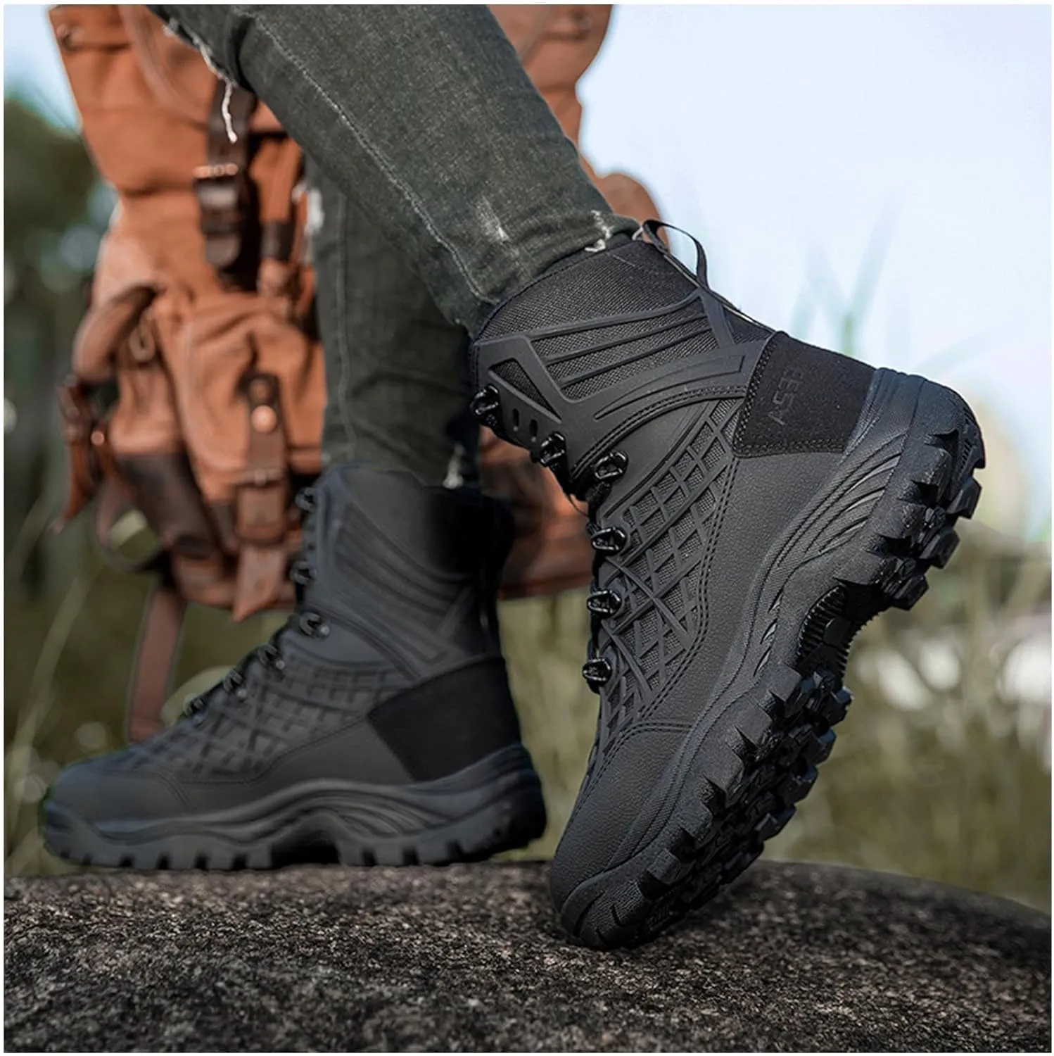 Men's Tactical Military 8inch 8inch Army Combat Boots Outdoor Work Boots Hunting Boots