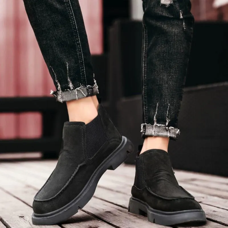 Men's Winter Casual Warm Ankle Boots | Plus Size