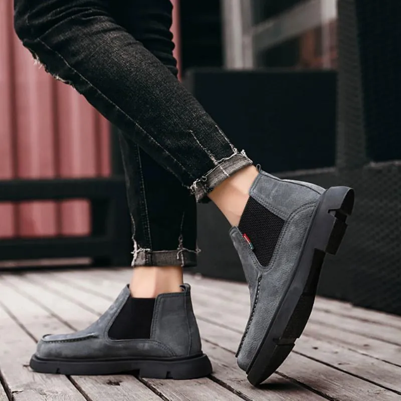 Men's Winter Casual Warm Ankle Boots | Plus Size