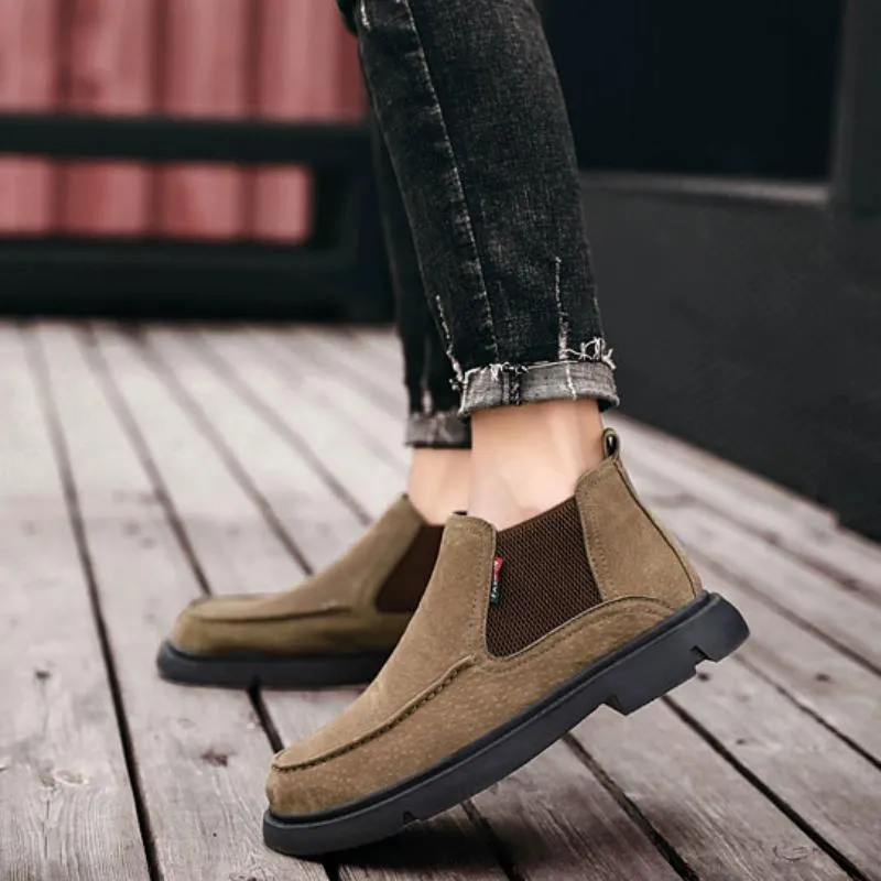 Men's Winter Casual Warm Ankle Boots | Plus Size