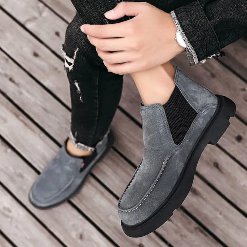 Men's Winter Casual Warm Ankle Boots | Plus Size