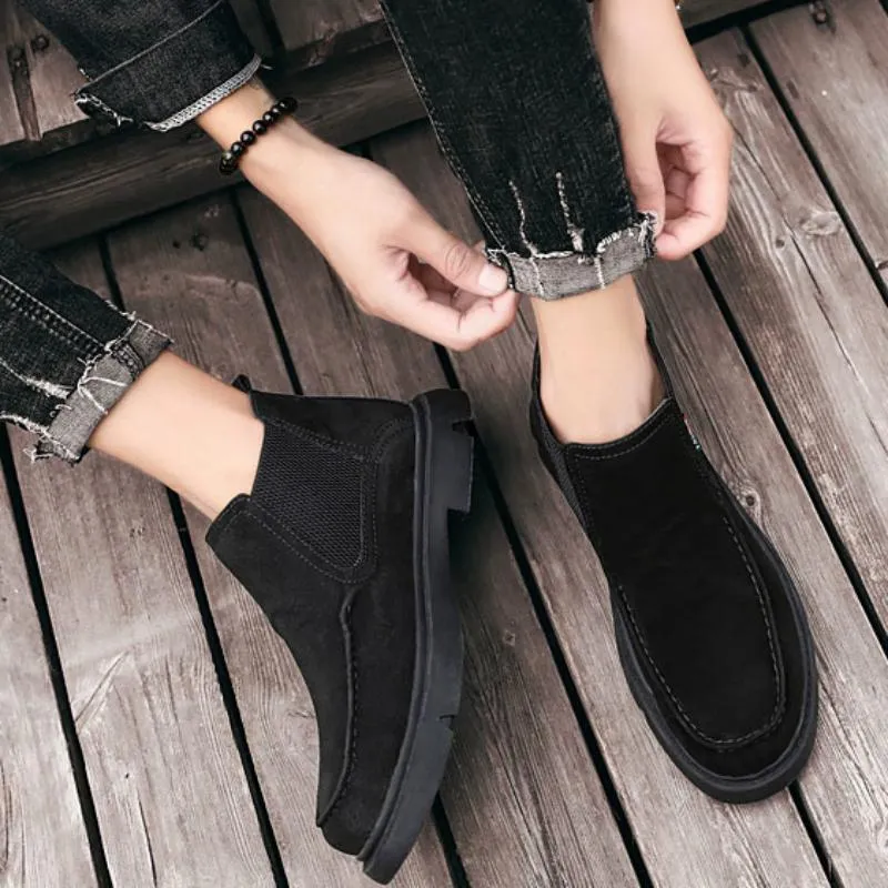 Men's Winter Casual Warm Ankle Boots | Plus Size
