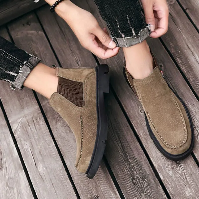 Men's Winter Casual Warm Ankle Boots | Plus Size