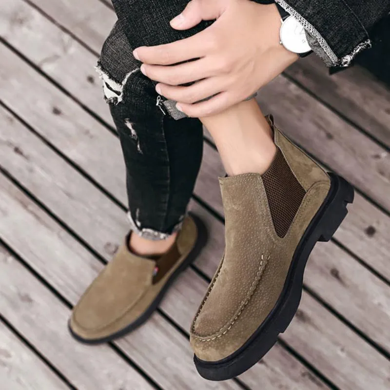 Men's Winter Casual Warm Ankle Boots | Plus Size