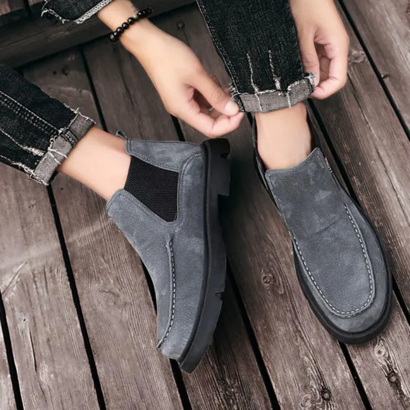 Men's Winter Casual Warm Ankle Boots | Plus Size