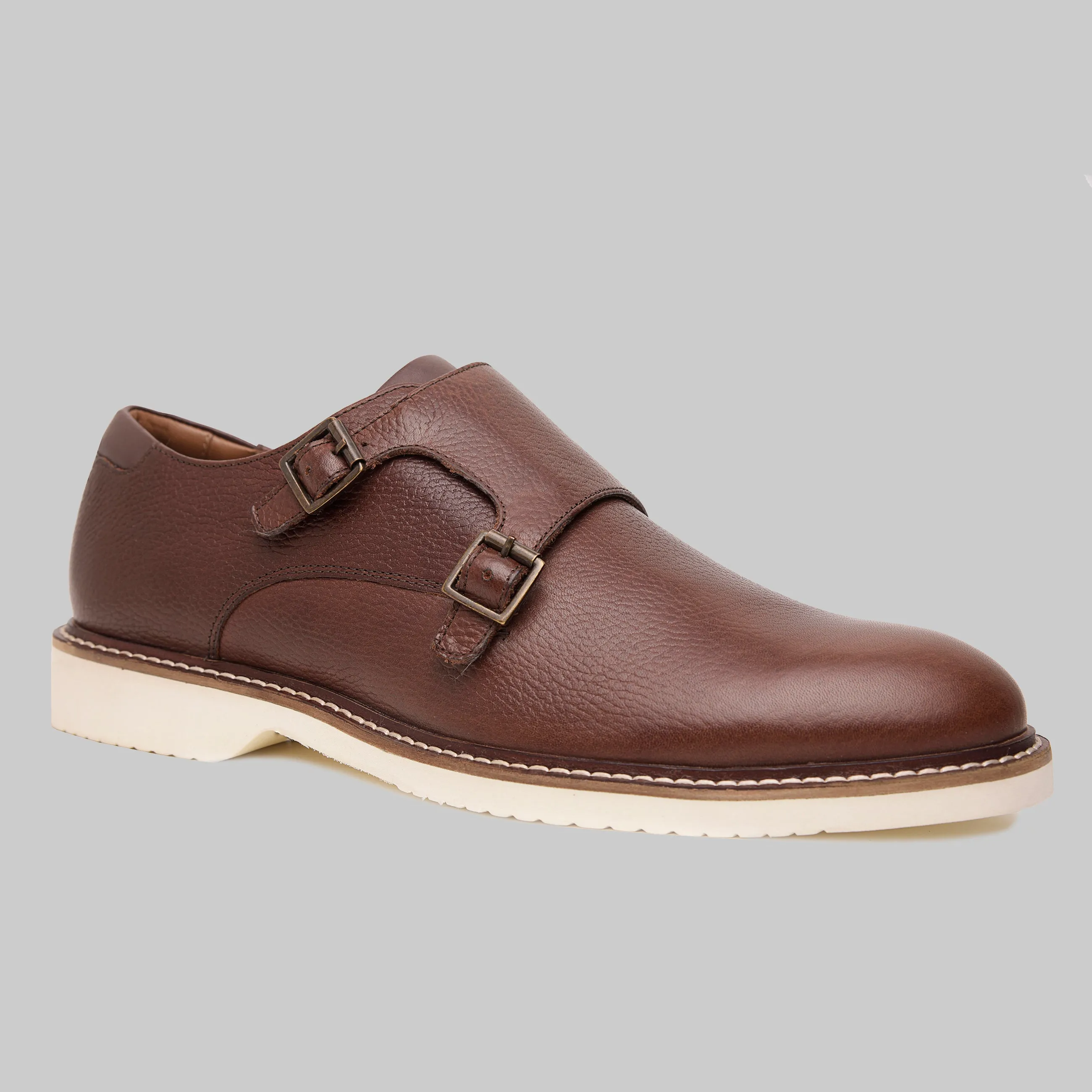 Neil Plain Toe Monk Strap Casual Shoes