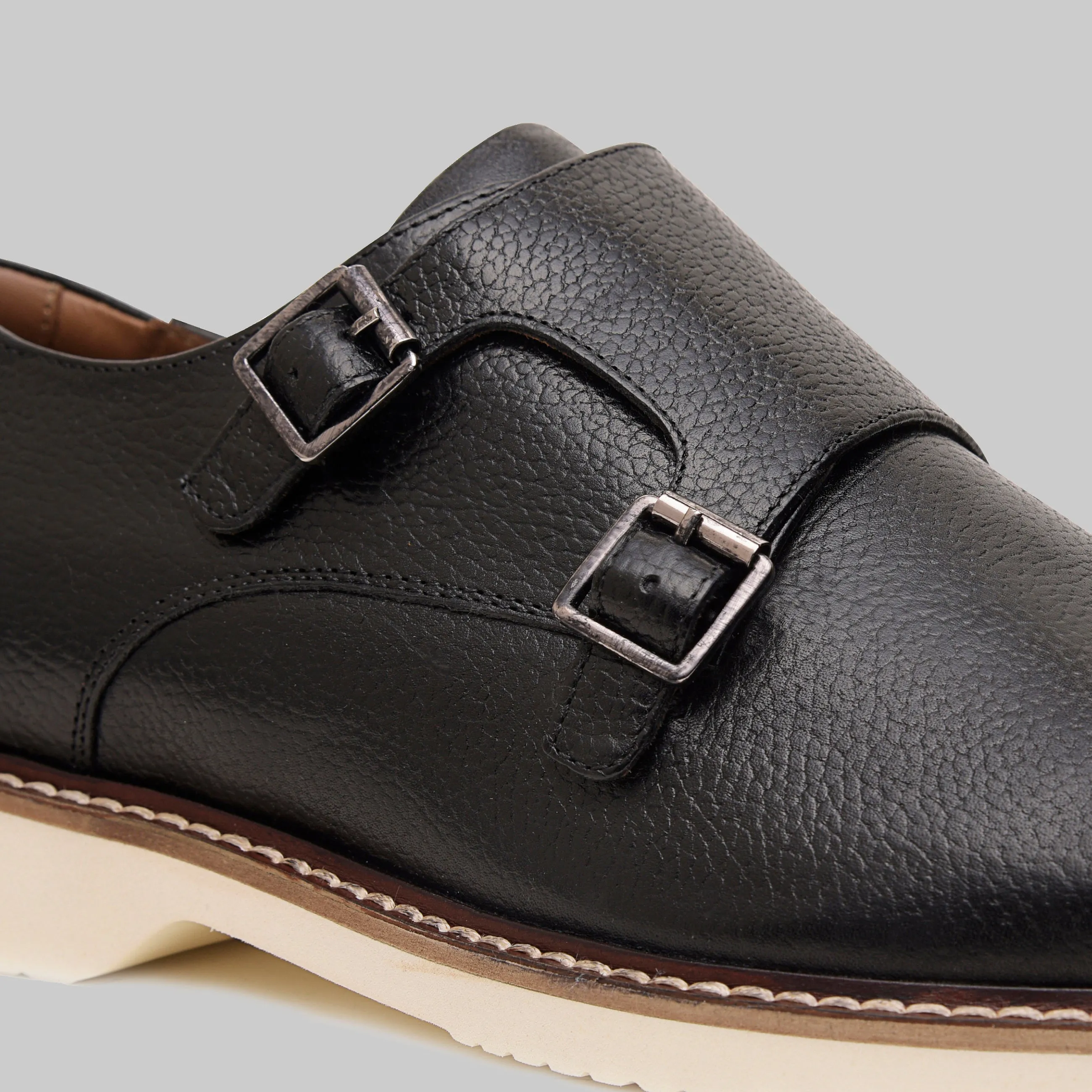 Neil Plain Toe Monk Strap Casual Shoes