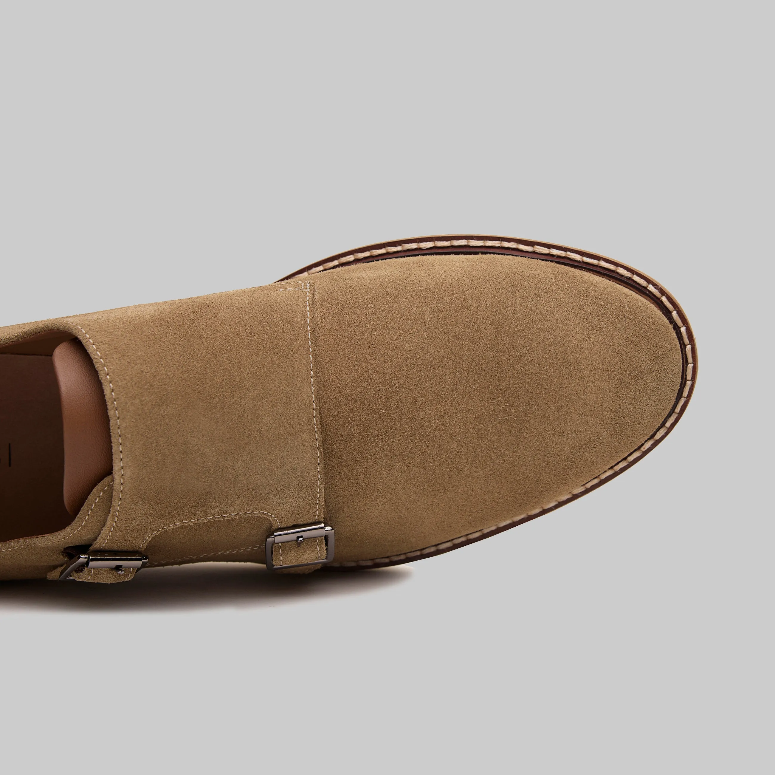 Neil Plain Toe Monk Strap Casual Shoes