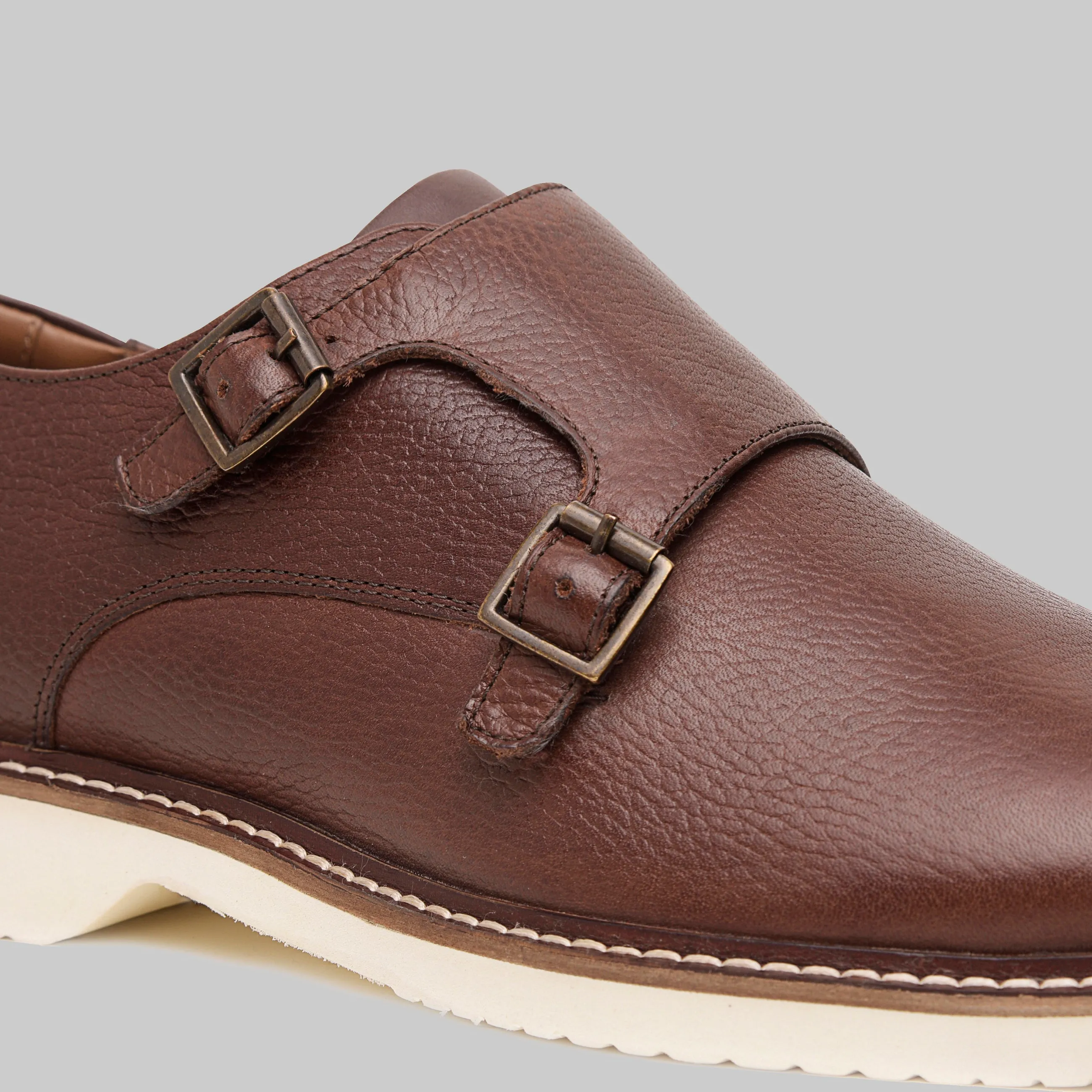 Neil Plain Toe Monk Strap Casual Shoes