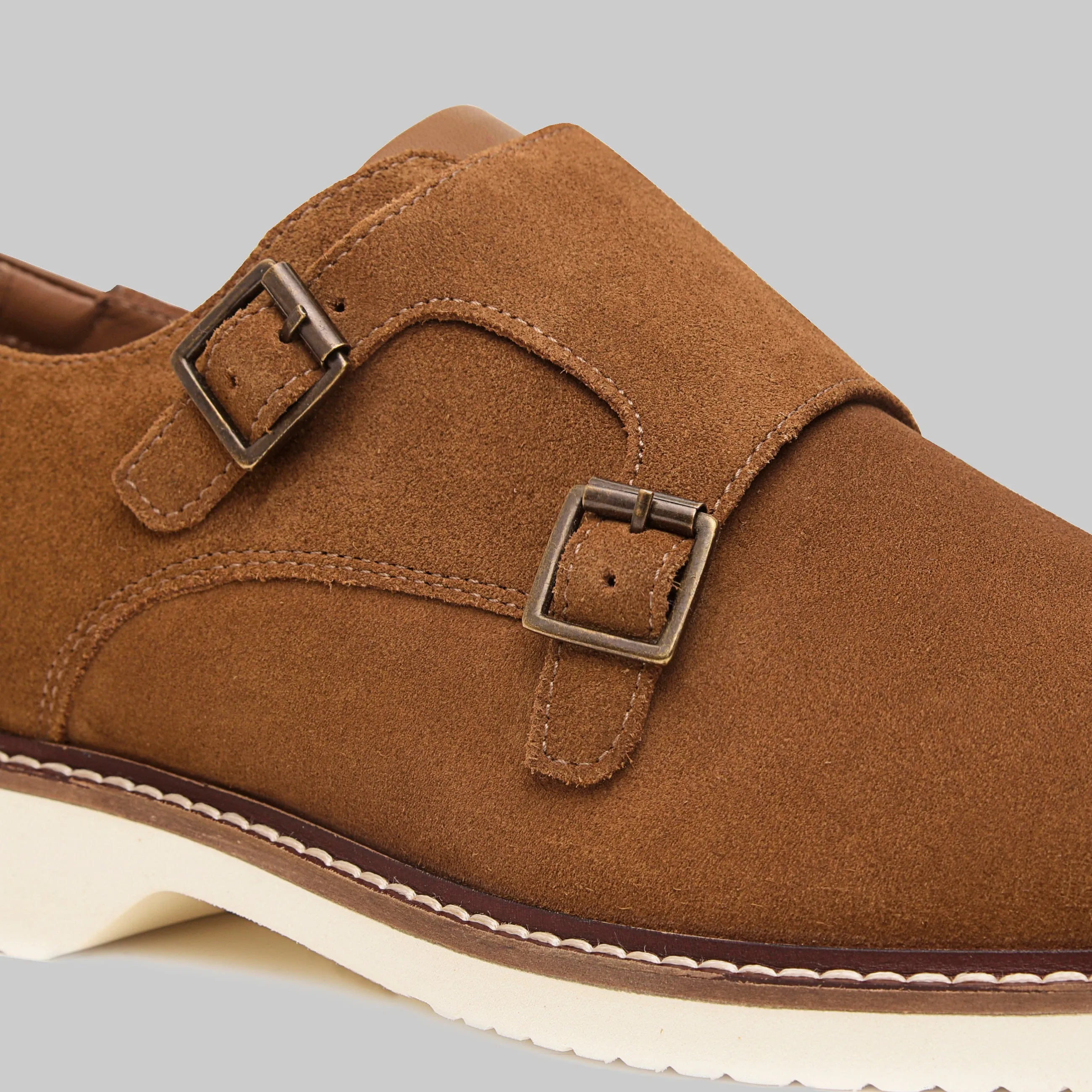 Neil Plain Toe Monk Strap Casual Shoes