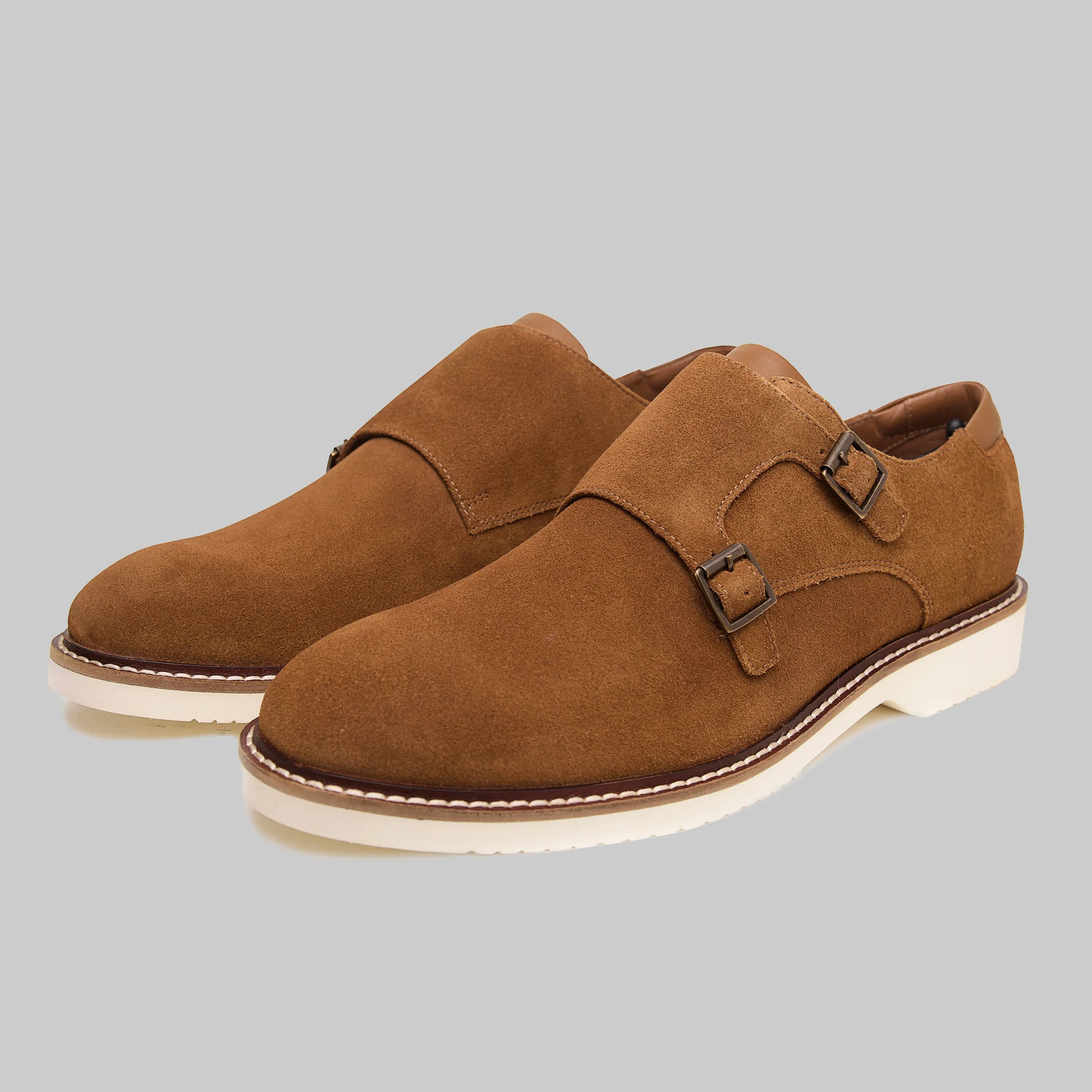 Neil Plain Toe Monk Strap Casual Shoes