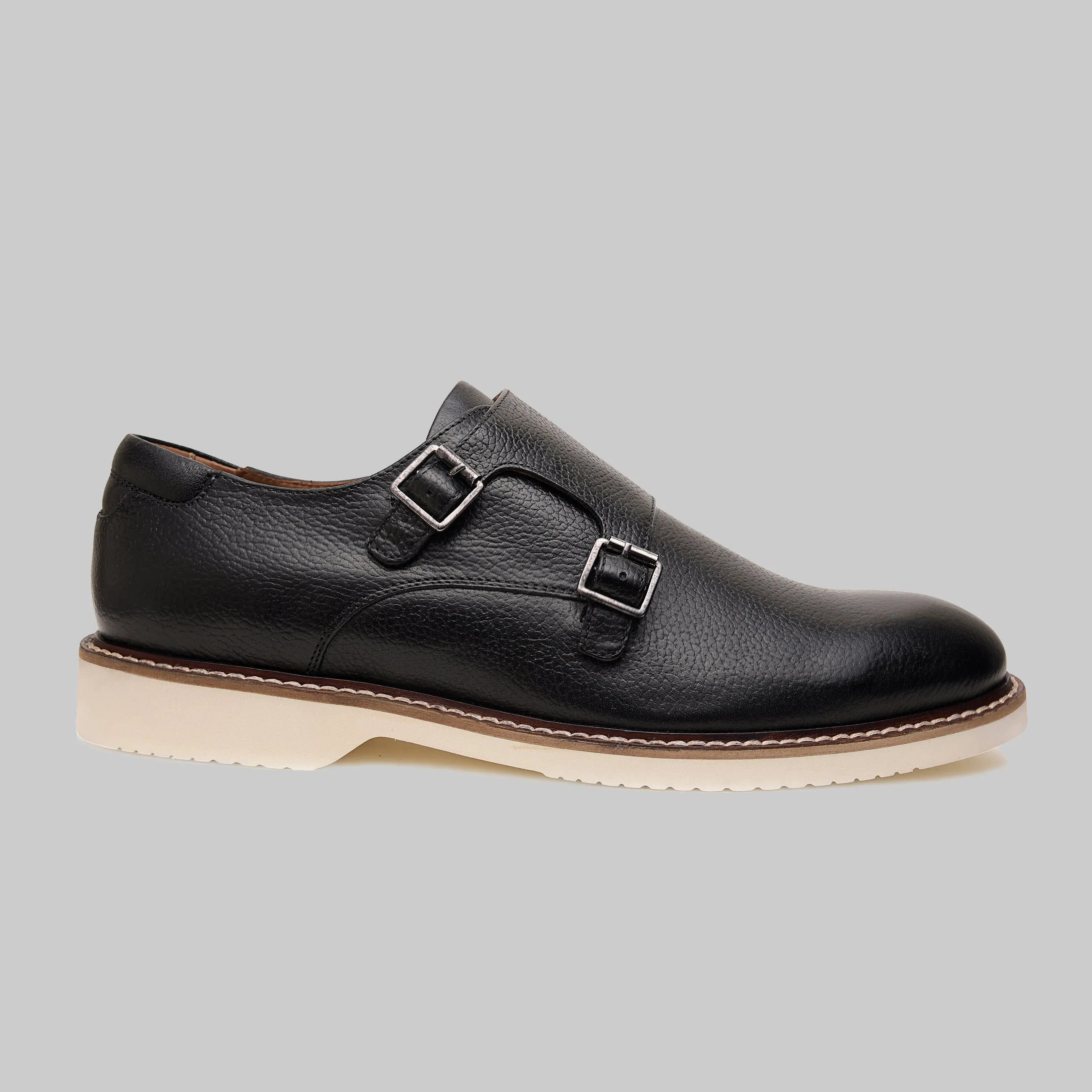 Neil Plain Toe Monk Strap Casual Shoes