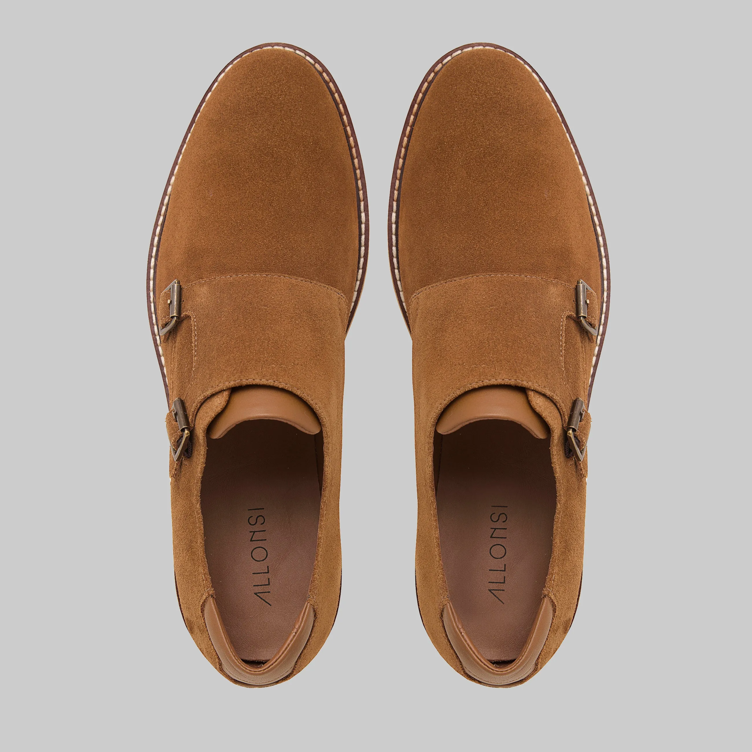 Neil Plain Toe Monk Strap Casual Shoes