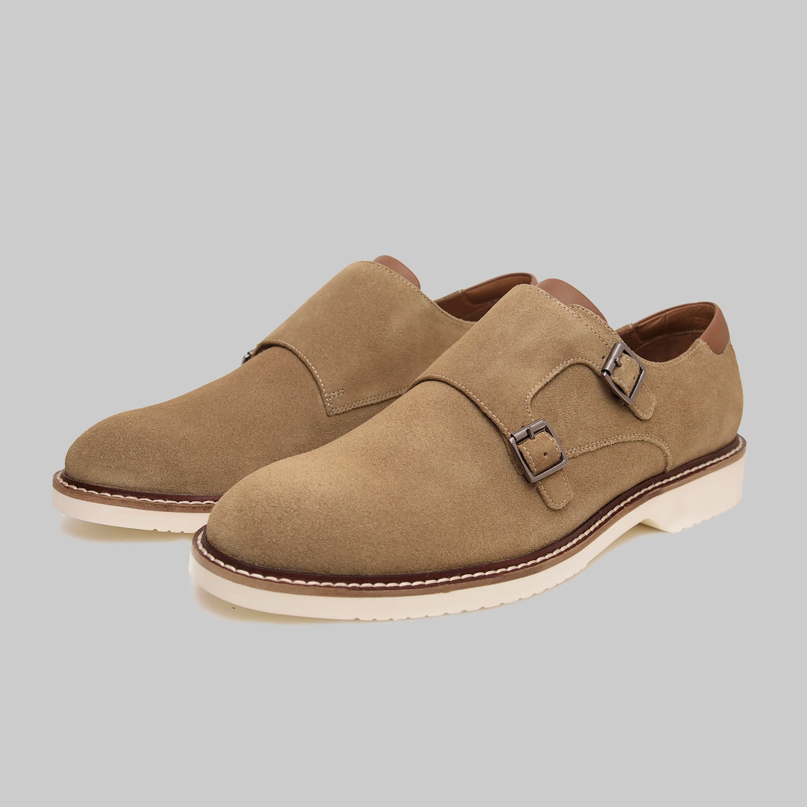 Neil Plain Toe Monk Strap Casual Shoes