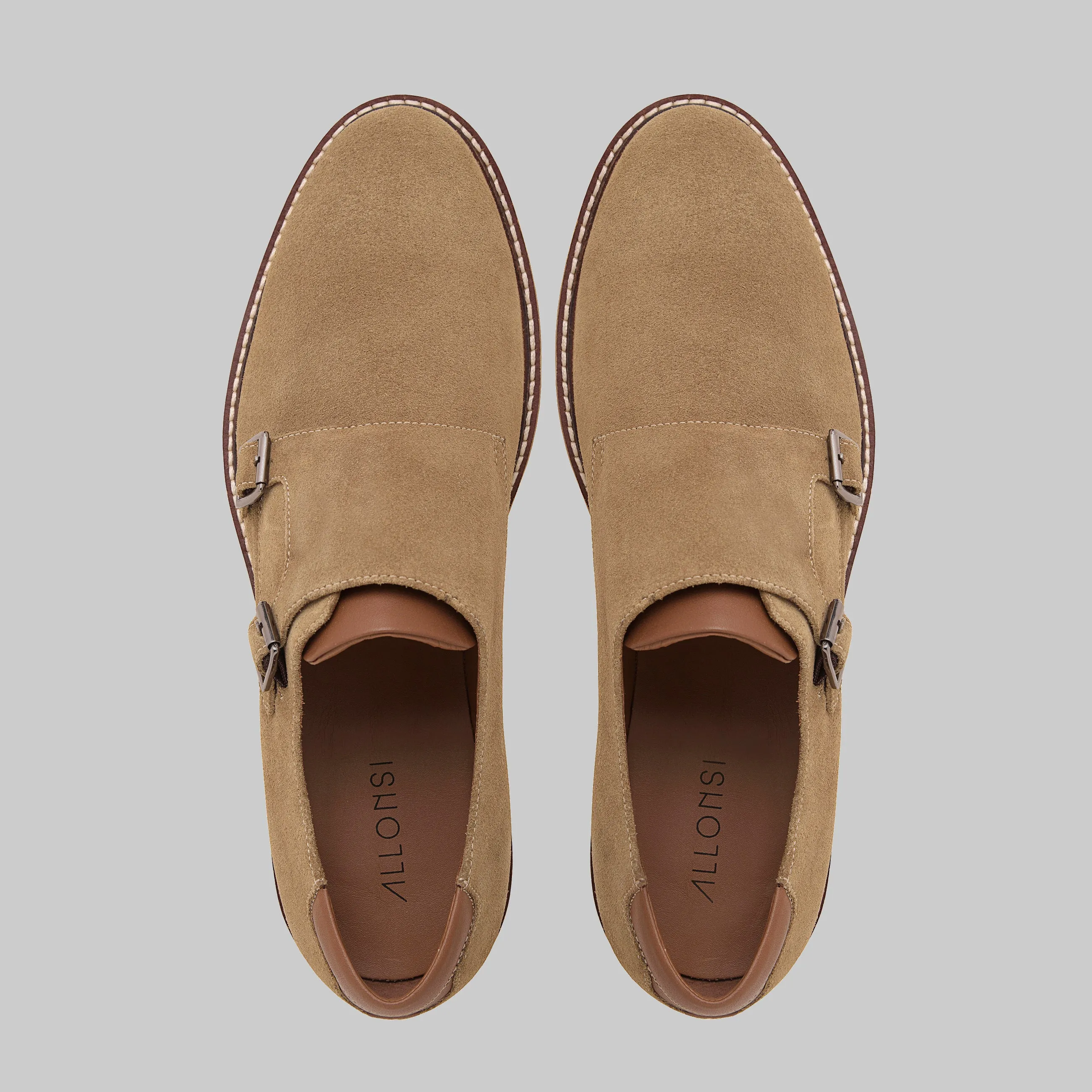Neil Plain Toe Monk Strap Casual Shoes