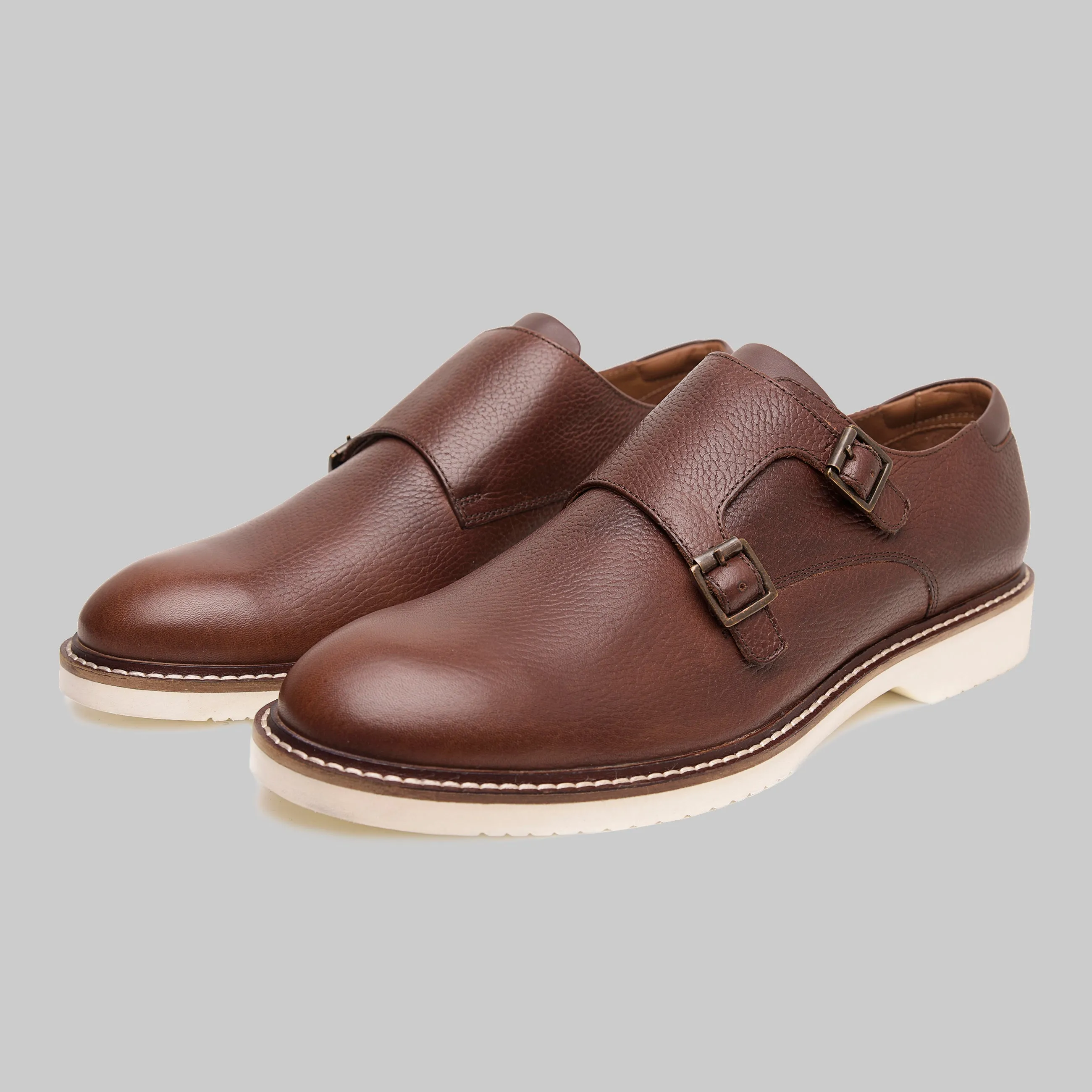 Neil Plain Toe Monk Strap Casual Shoes