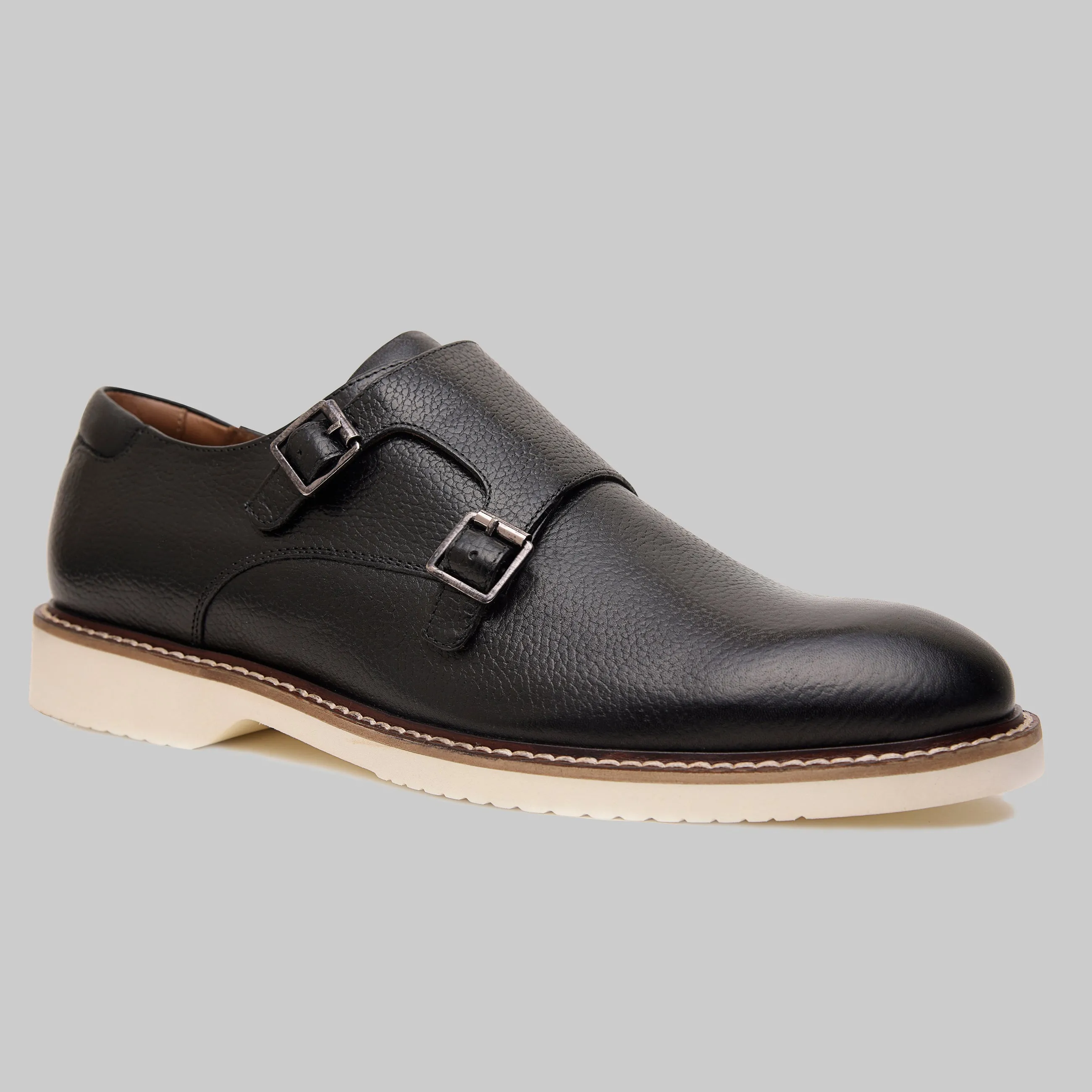 Neil Plain Toe Monk Strap Casual Shoes