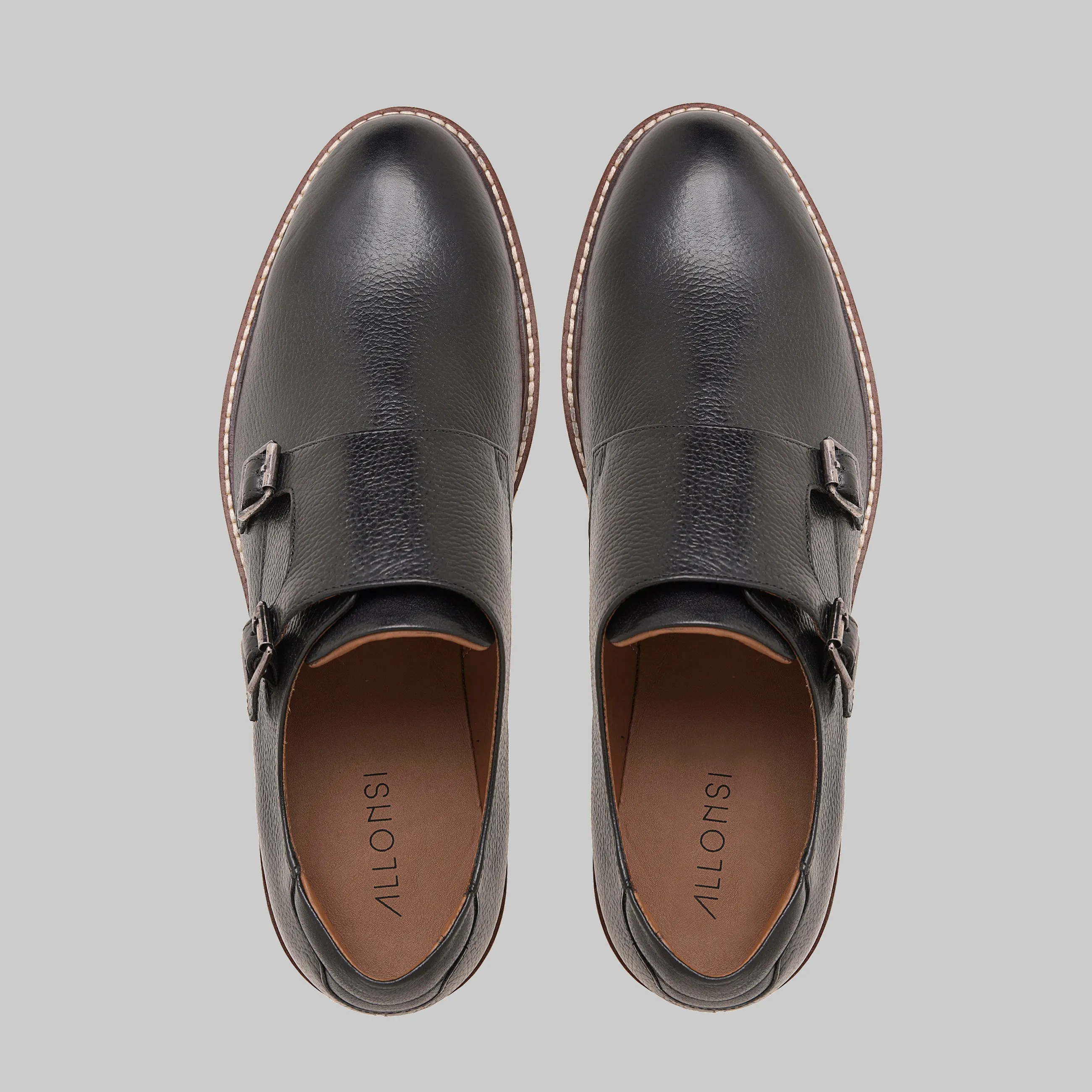 Neil Plain Toe Monk Strap Casual Shoes