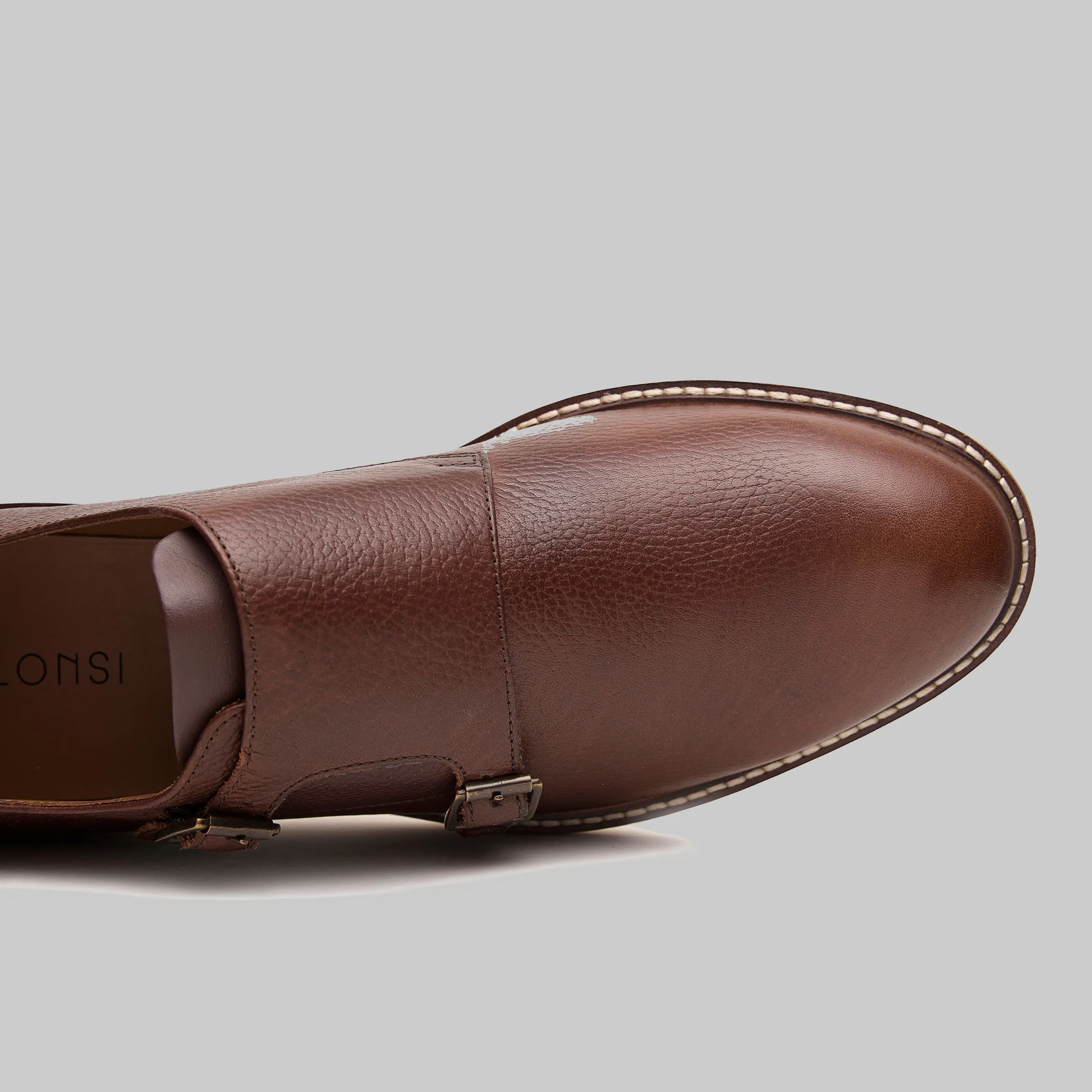 Neil Plain Toe Monk Strap Casual Shoes