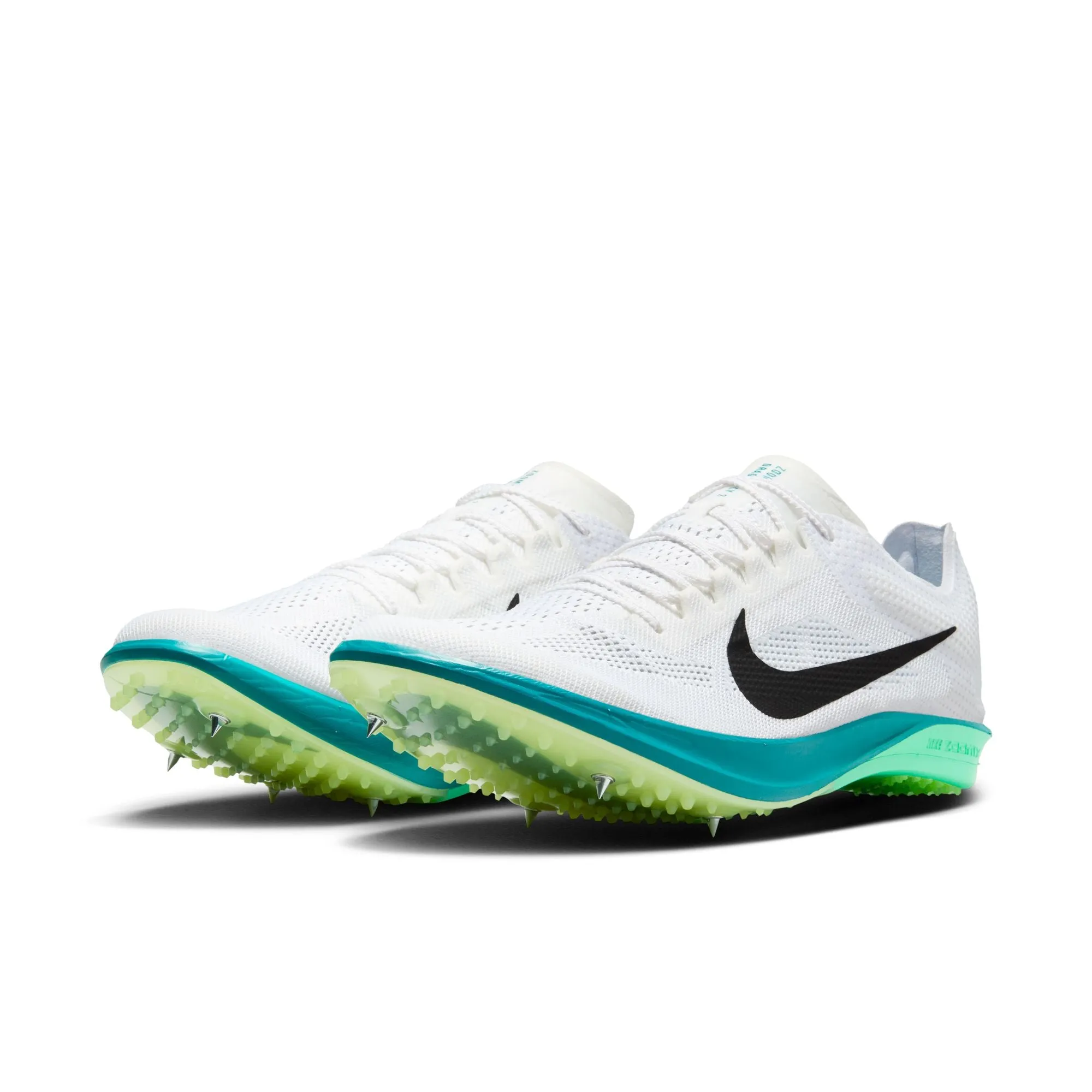 Nike ZoomX Dragonfly 2 Running Spikes White / Black / Bright Spruce / Electric Algae