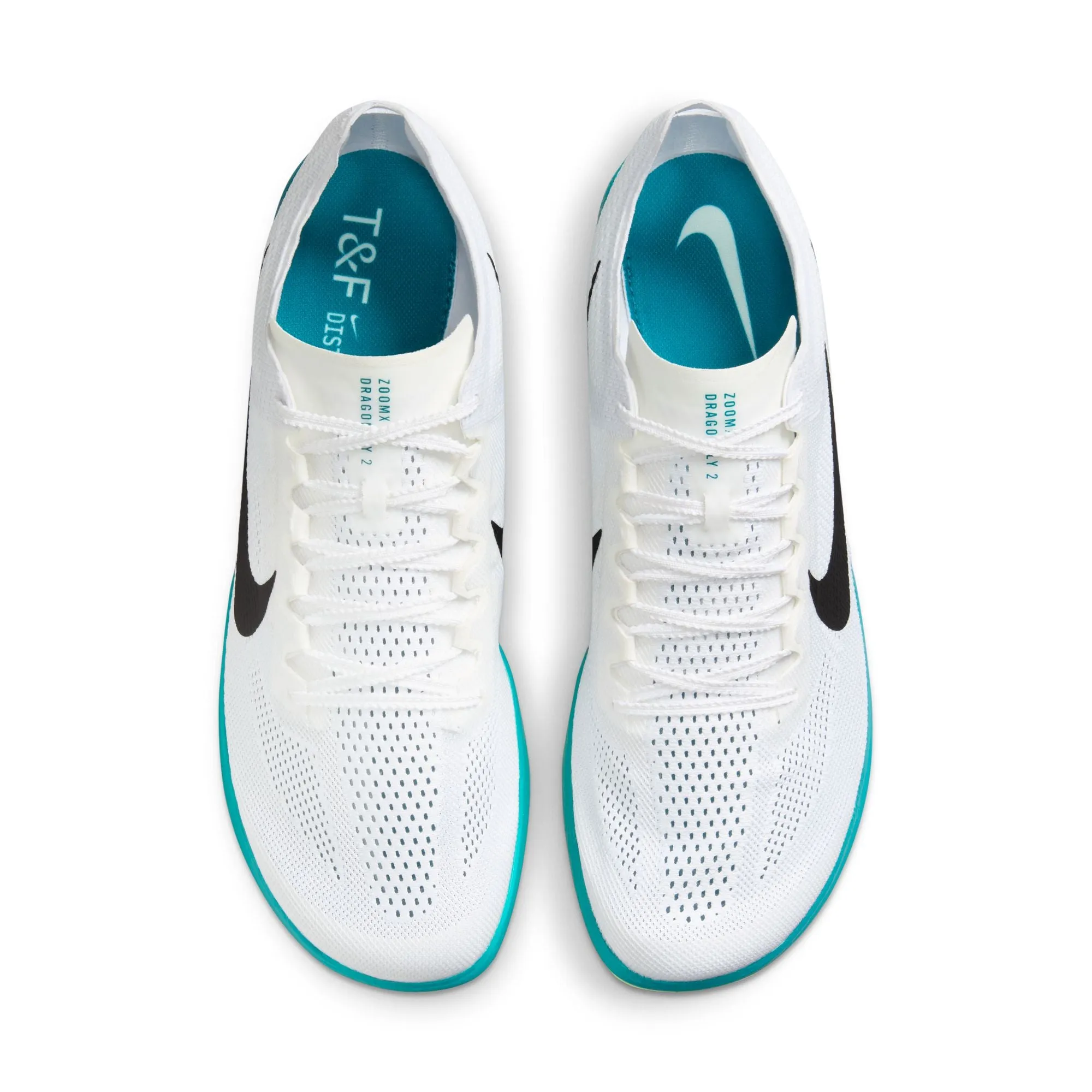 Nike ZoomX Dragonfly 2 Running Spikes White / Black / Bright Spruce / Electric Algae