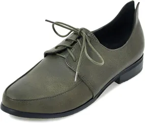 Patent Lace Up Womens Oxfords Mid Low Heel Pointed Toe Pumps