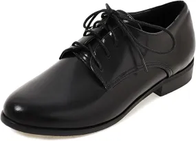 Patent Lace Up Womens Oxfords Mid Low Heel Pointed Toe Pumps