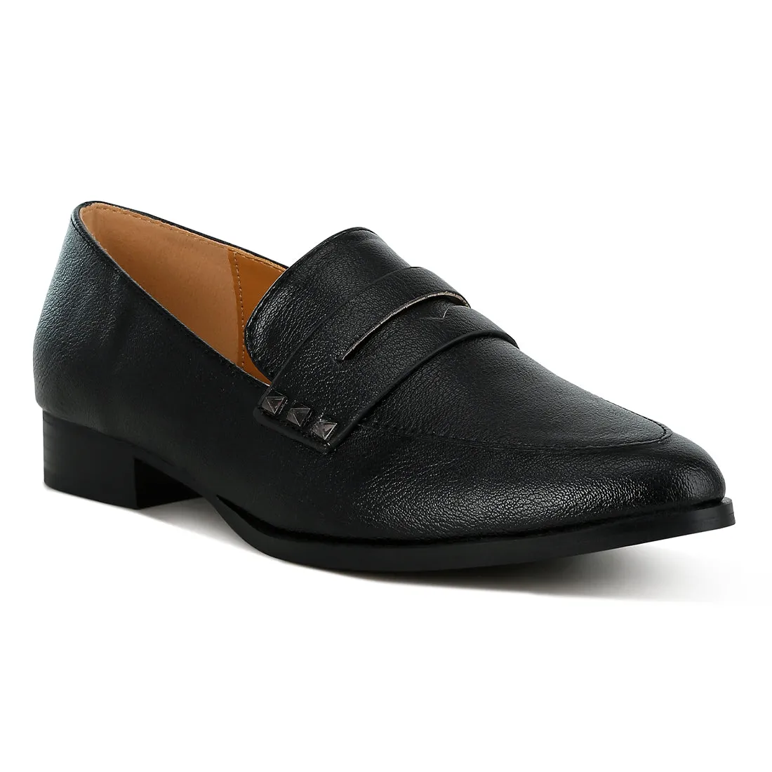 Penny Strap Metallic Loafers