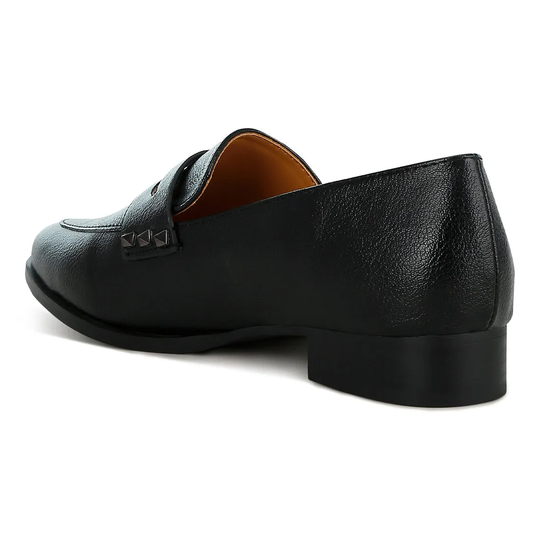 Penny Strap Metallic Loafers