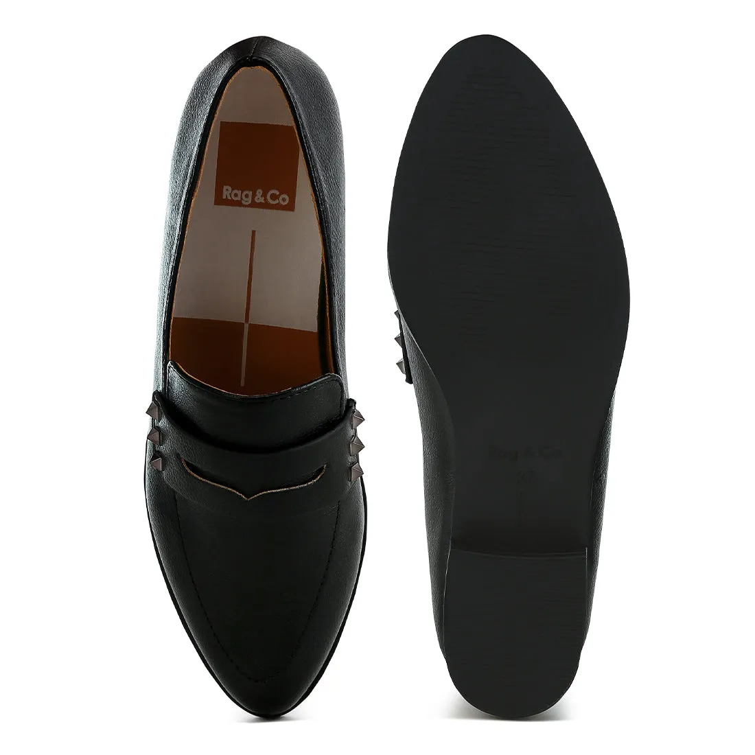 Penny Strap Metallic Loafers