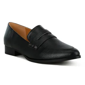 Penny Strap Metallic Loafers