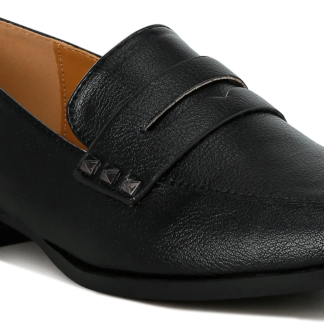 Penny Strap Metallic Loafers