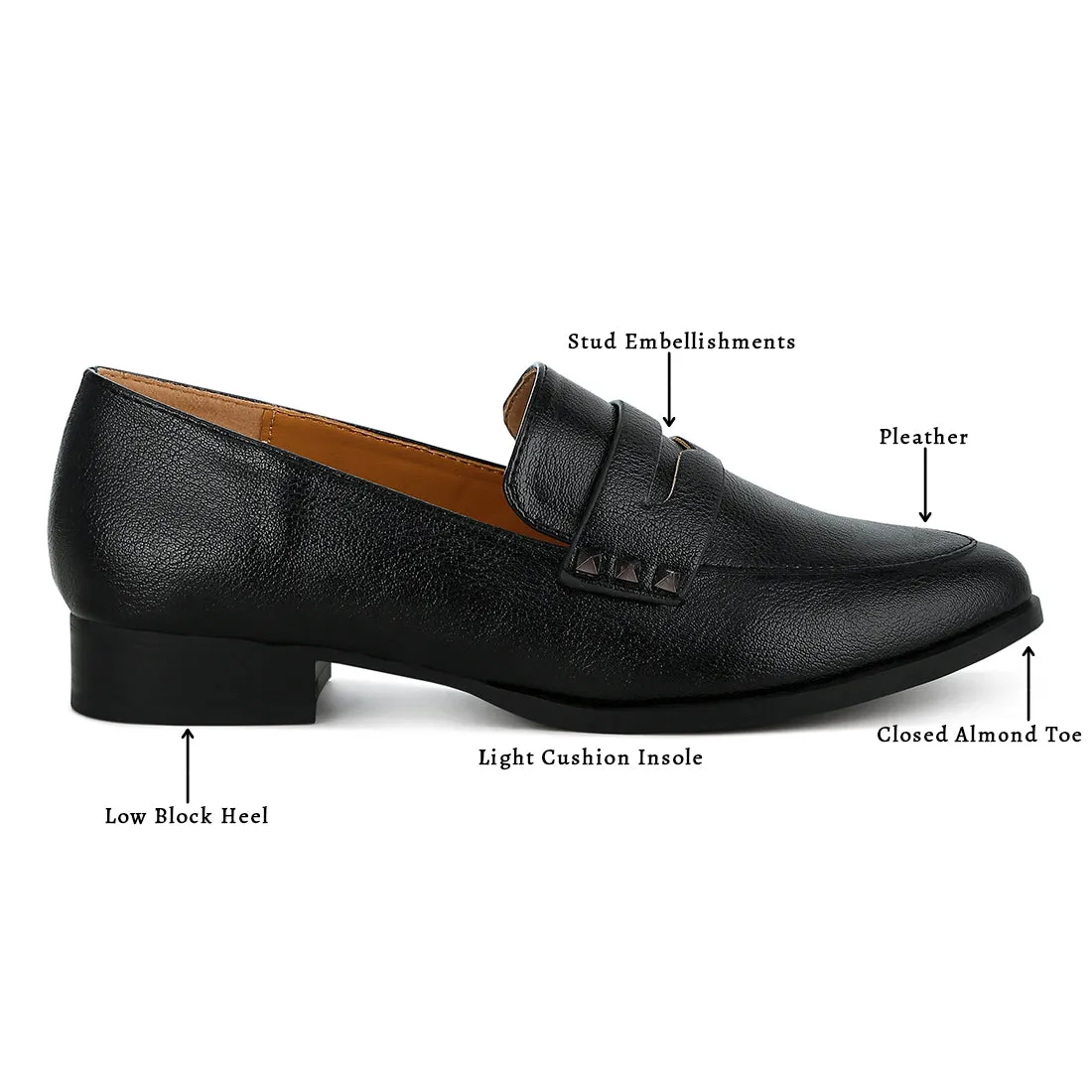 Penny Strap Metallic Loafers