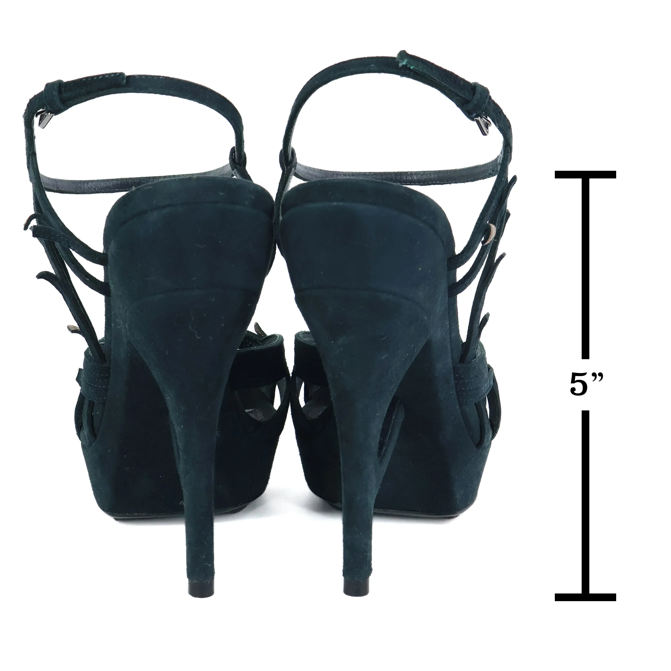 Saint Laurent Tribute Suede Dark Green