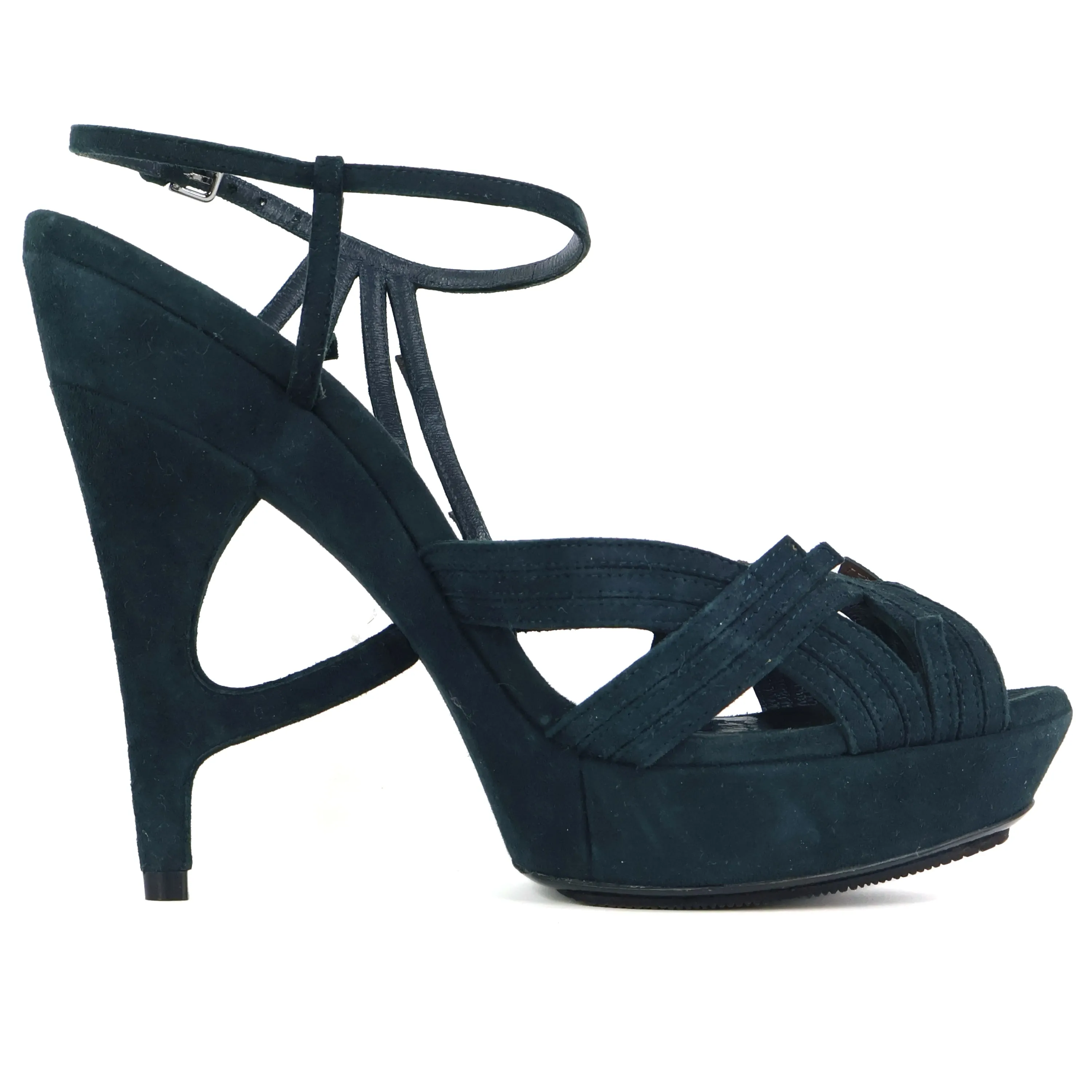 Saint Laurent Tribute Suede Dark Green