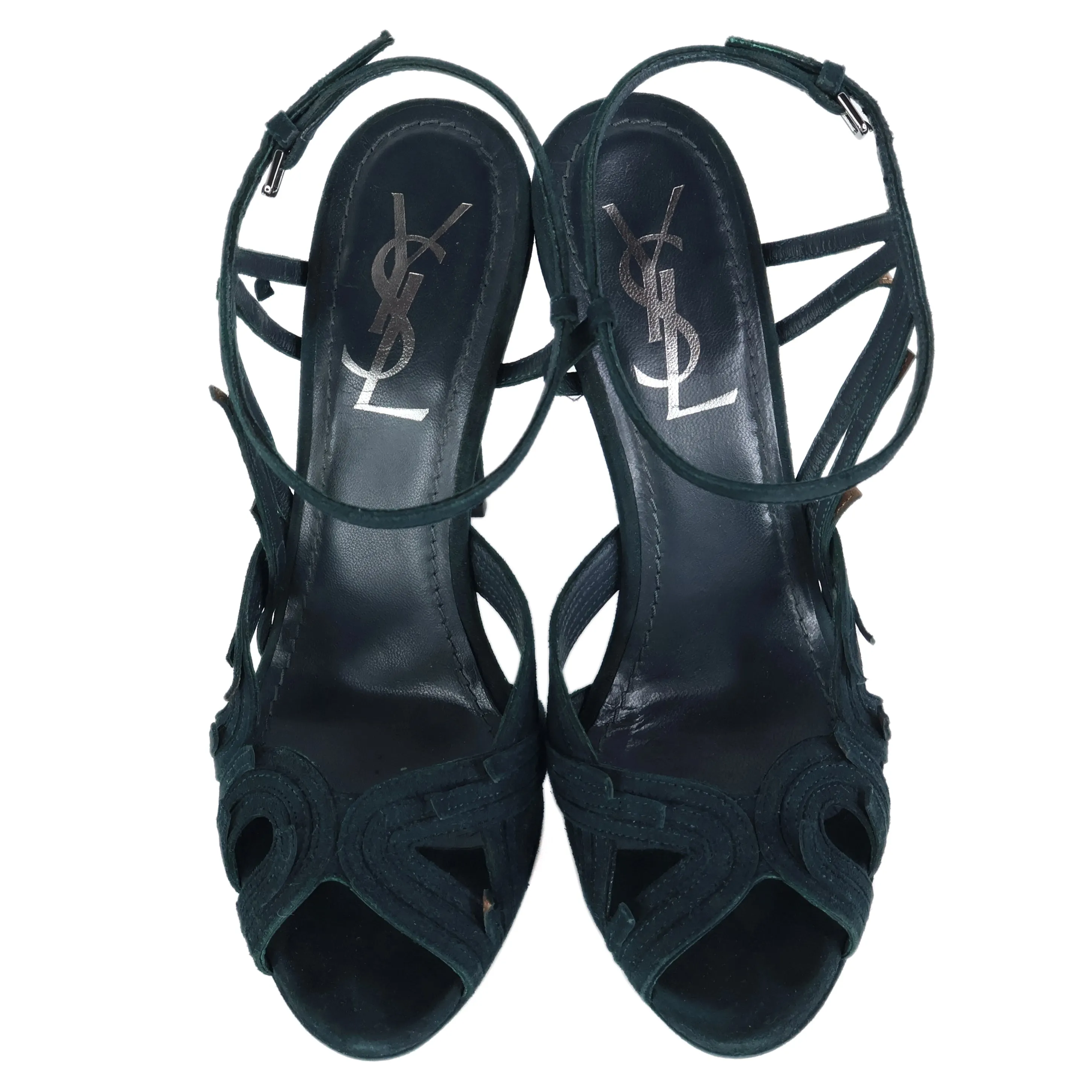 Saint Laurent Tribute Suede Dark Green