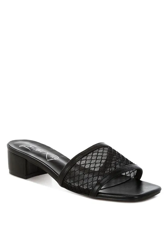 Slip-On Low Block Sandals