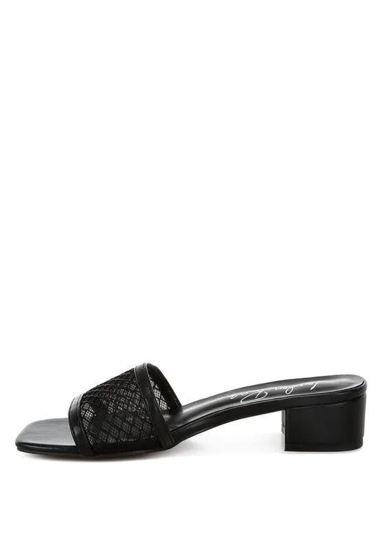 Slip-On Low Block Sandals