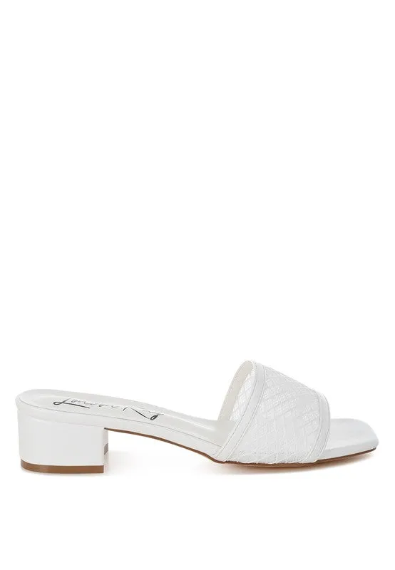 Slip-On Low Block Sandals