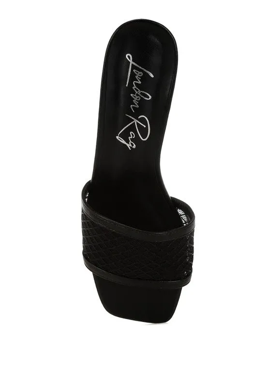 Slip-On Low Block Sandals