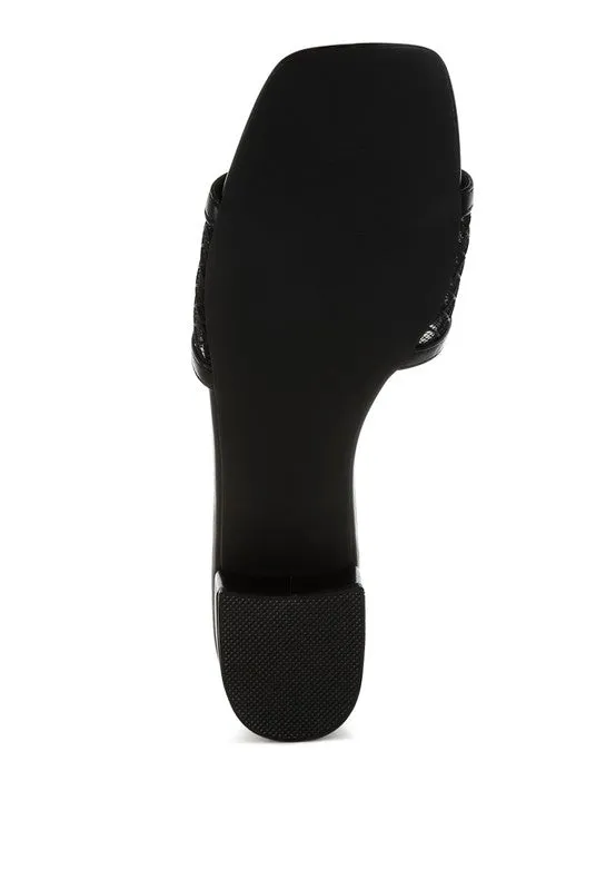 Slip-On Low Block Sandals
