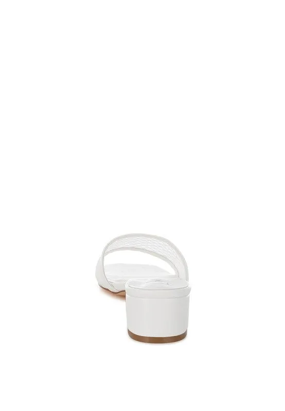Slip-On Low Block Sandals