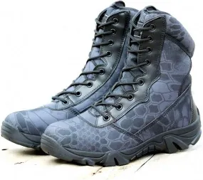 Tebapi Mens Backpacking Boots New Men Military Boots Camouflage and Black Tactical Combat Boots Men Kamuflaj Bot Army Shoes Climbing Shoes