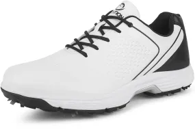 THESTRON Professional Golf Shoes for Men 7 Spikes Non-Slip Outdoor Golf Sport Training Sneakers Mens Comfortable Sport Shoes for Golfing Size 7-15